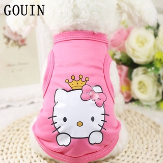 GOUIN Pet Dog Clothes Cotton Vest Dog Clothing For Small Dogs Cute Spring Dogs Cats T-shirts