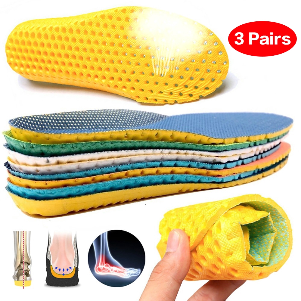3Pairs Elasticity Breathable Sport shoes Insoles Men Womens insole ...