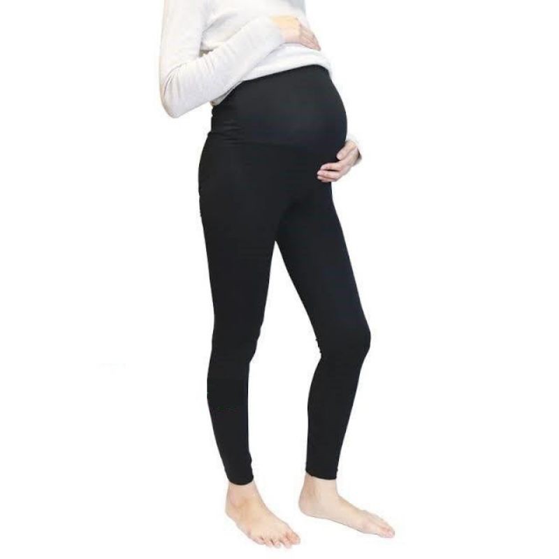 Plain Black Pregnant Leggings Thick Spandex Material (Ts) | Shopee ...