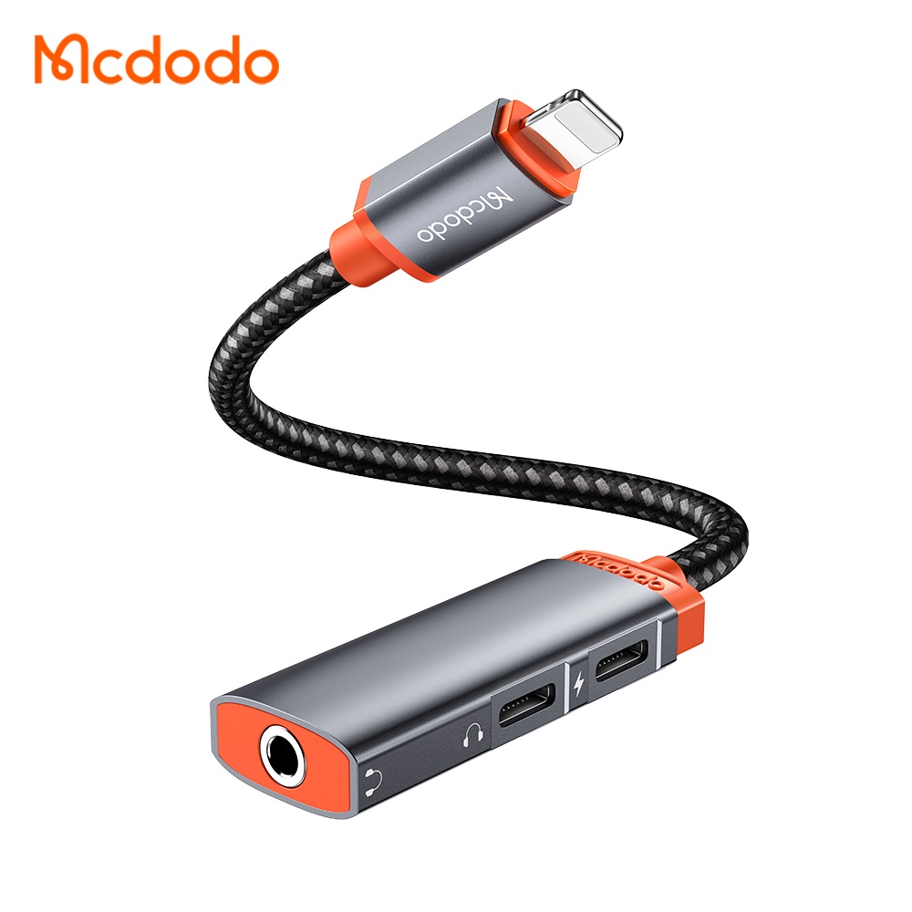 Mcdodo 3 In 1 Audio adapter Lightning to Double Light + DC 3.5mm Jack  Earphone Headphone Audio Cable Adapter CA-095 | Shopee Philippines