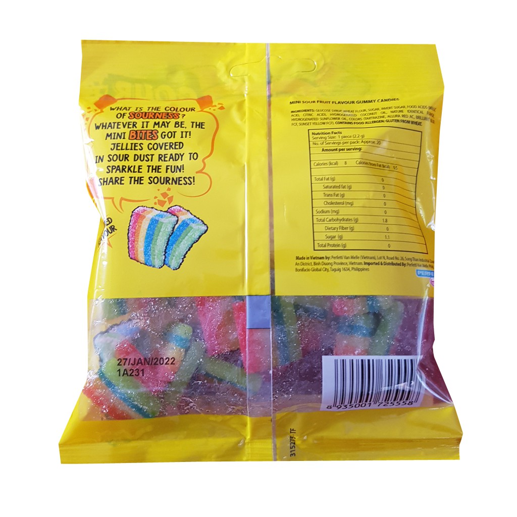 Chupa Chups Sour Bites Gummy Candies Assorted Flavor 45g presyo ₱27