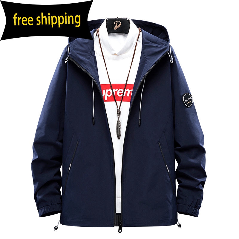 Jacket Men S Spring And Autumn 2020 New Loose Hooded Korean Fashion Casual Clothes Versatile Functional Coat Men S Wear Shopee Philippines