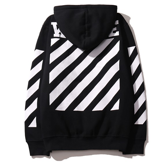 off white hoodie white stripes