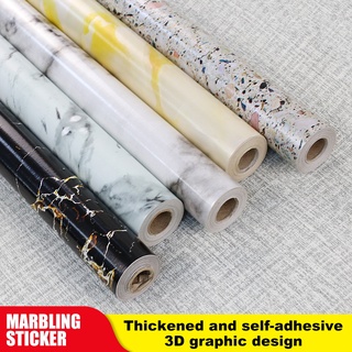 Wallpaper 10M*45CM marble texture PVC self-adhesive waterproof wallpapers wall sticker