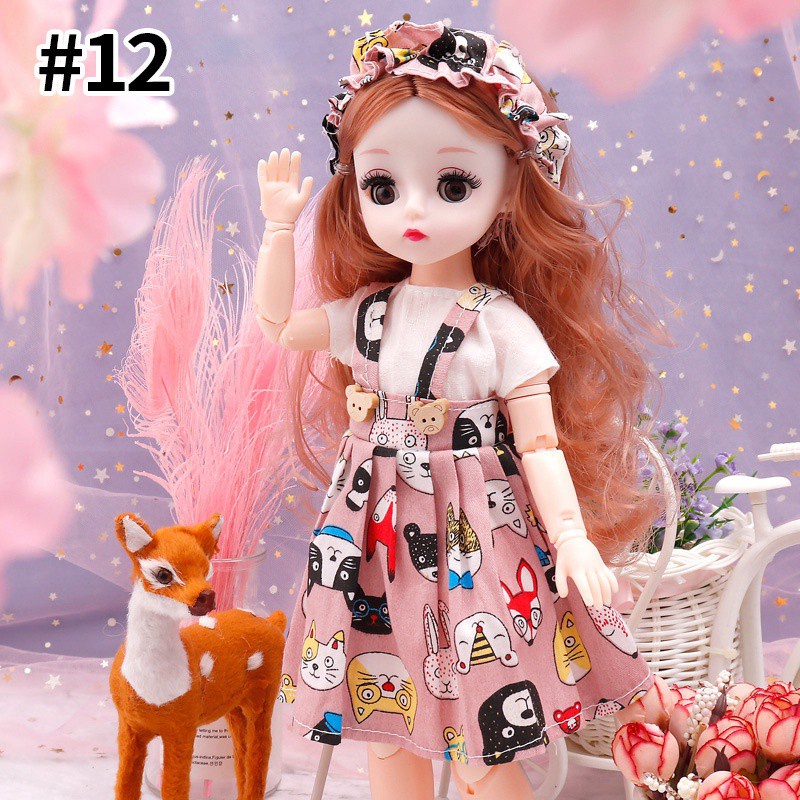 YNC 30cm Lovely Doll Set 4D Doll Princess Doll Dress Up Kids Toy Girls  Birthday Gift | Shopee Philippines