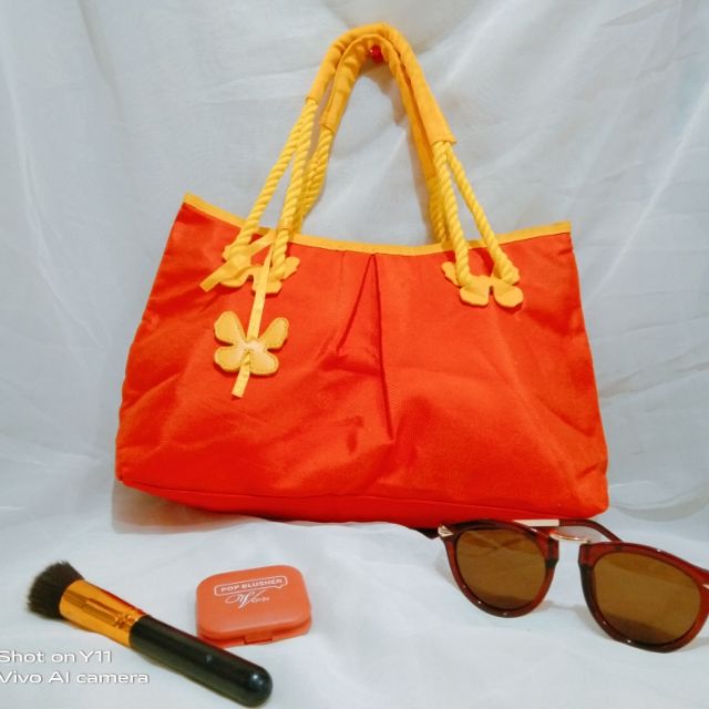 orange string bag