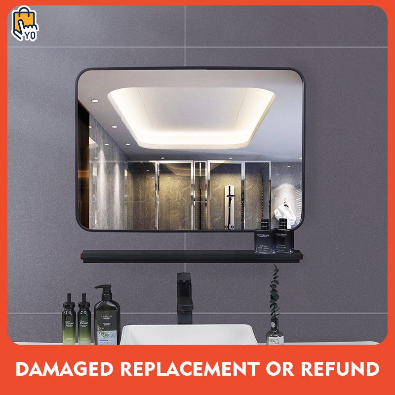 No Hole Sticking Wall Bathroom Mirror Wall Hanging Tet Mirror With