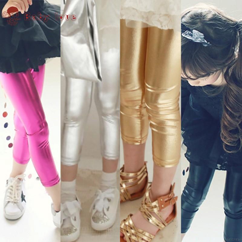 baby metallic leggings