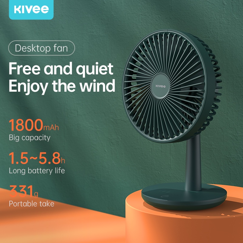 KIVEE FA08 Desk Electric Fan Small Portable fan with USB charging 3