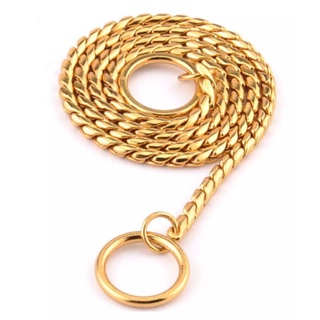 Dog Chain Choker Choke Chain Gold snake Copper luxury type