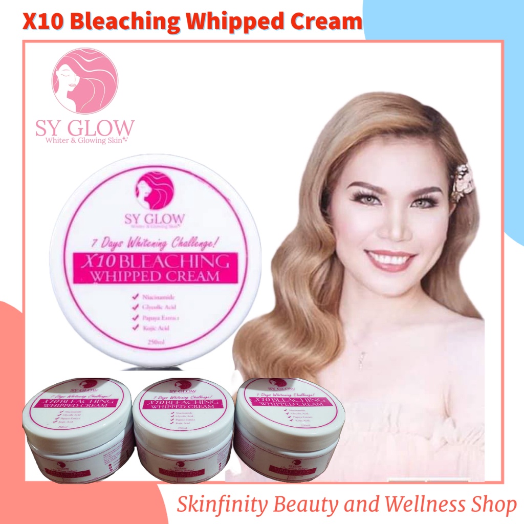 Sy Glow x10 Bleaching Whipped Cream 250ml (1 Jar) Shopee Philippines