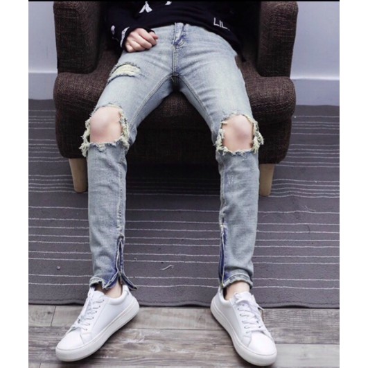 ripped denim pants mens