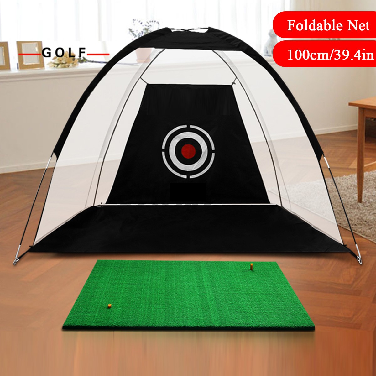golf training net and mat