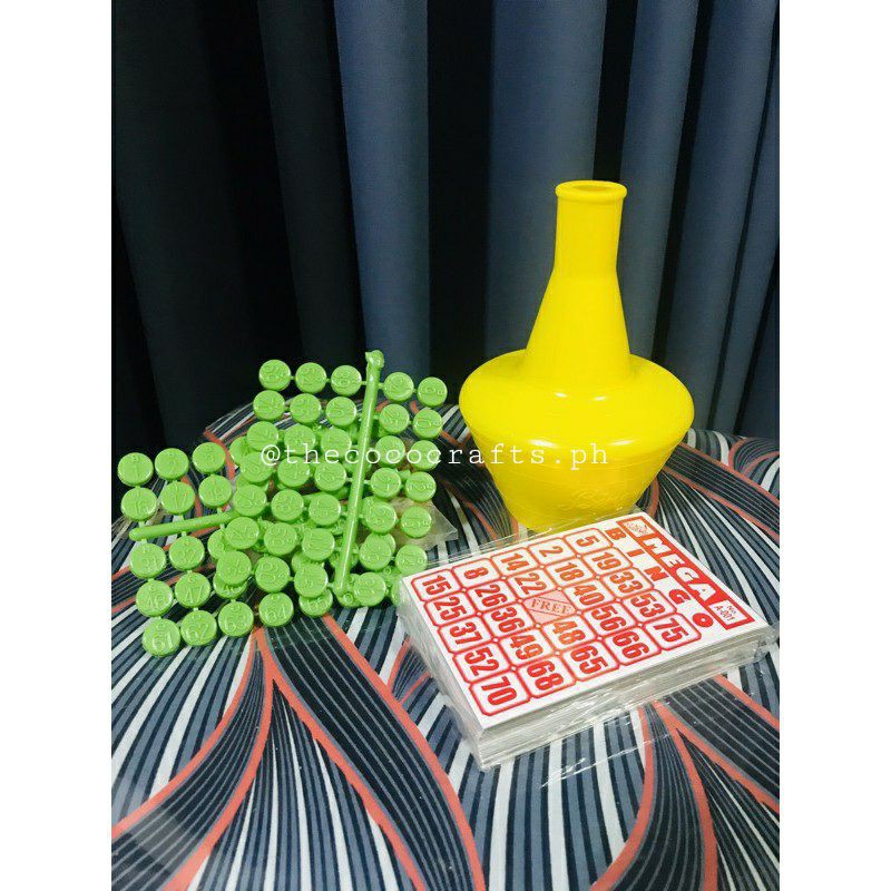 Bingo set (Plastic Bingo shaker, Plastic Bingo Chips, and 100 pcs cards