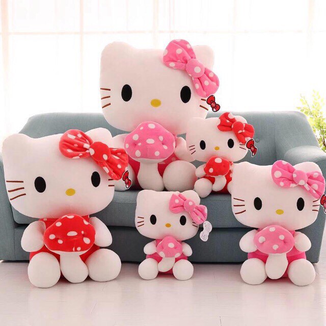 hello kitty mushroom plush