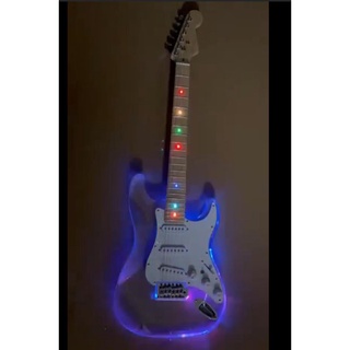 Classic Fender Stratocaster Transparent Acrylic Guitar with Multicolor ...