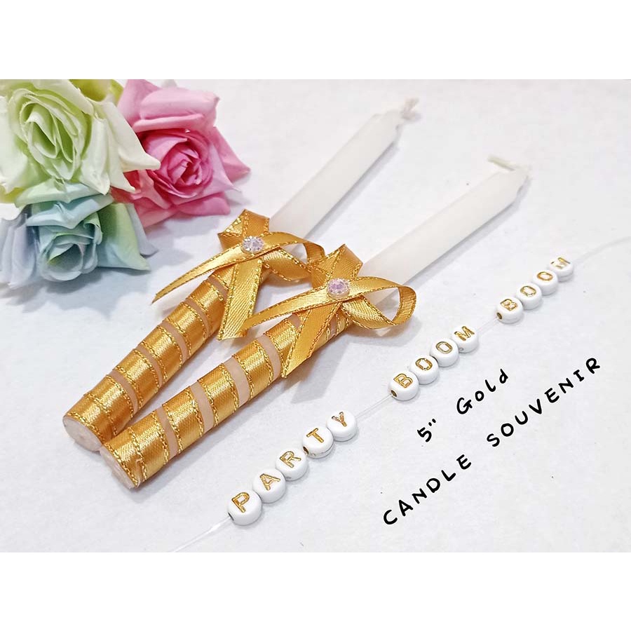 Debut Candle with Gold Ribbon for Birthday 18 Candle Shopee Philippines