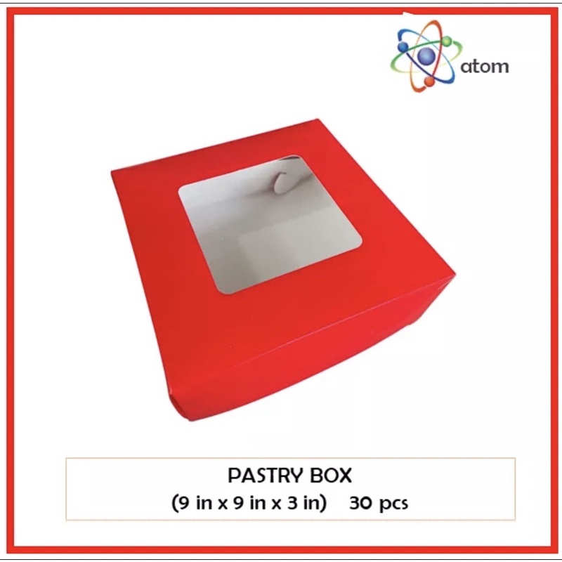 Pastry Boxes (9x9x3) 30 pcs/pack Shopee Philippines