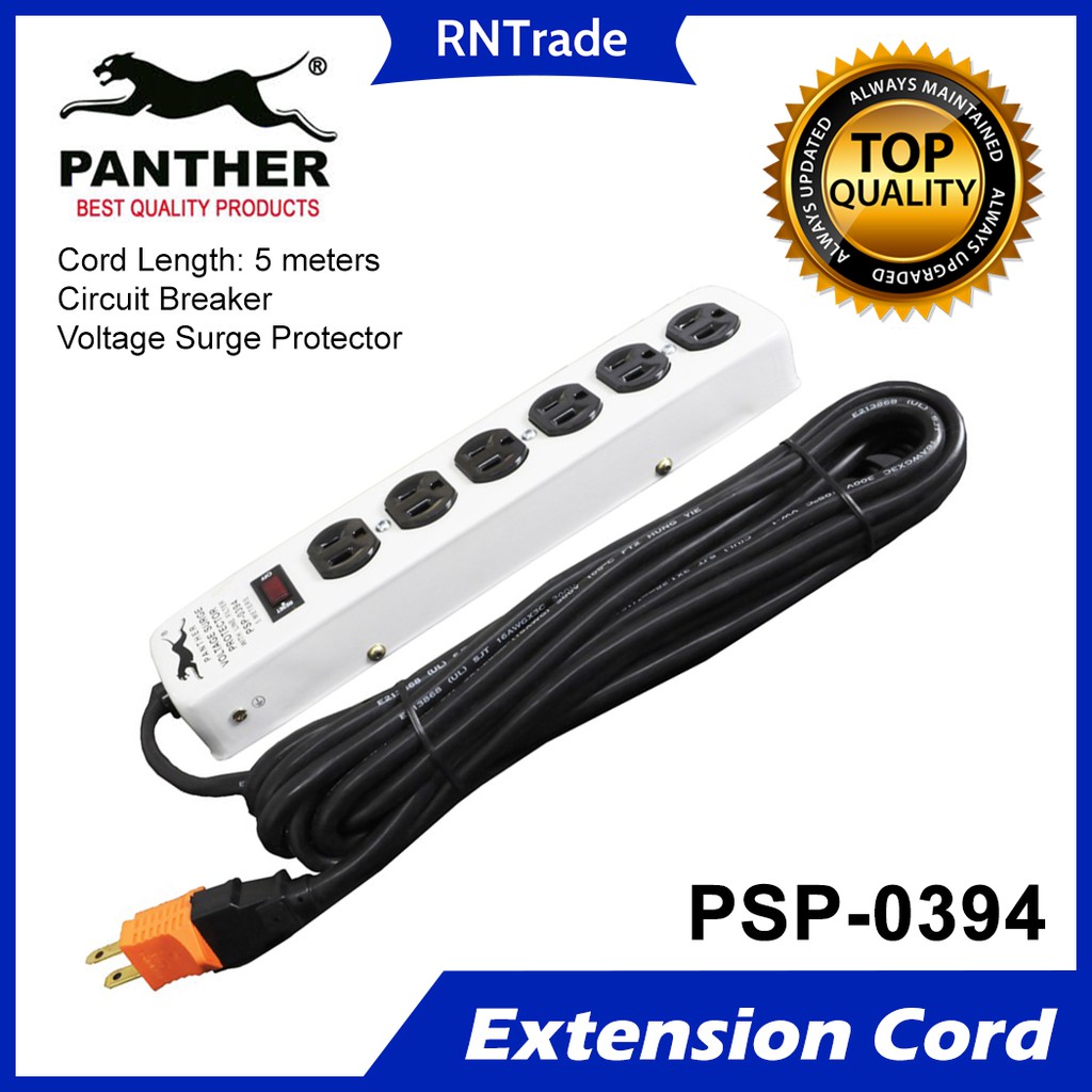 Extension Cord Voltage Surge Protector Panther PSP0394 PSP 0394 (5