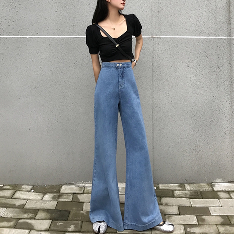 loose denim pants outfit