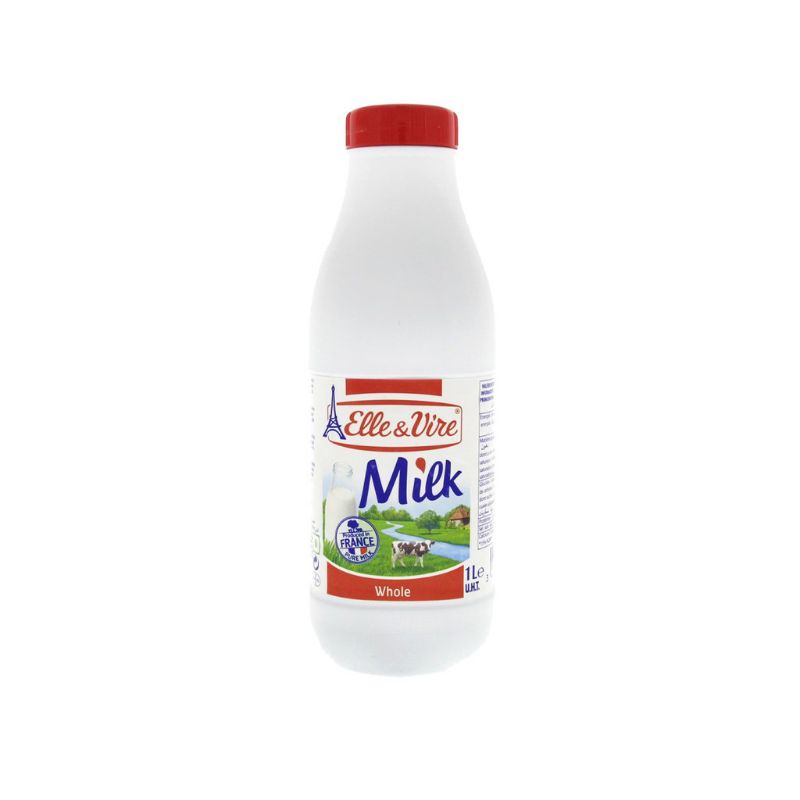 Elle & Vire Whole Milk Bottle 1L | Shopee Philippines