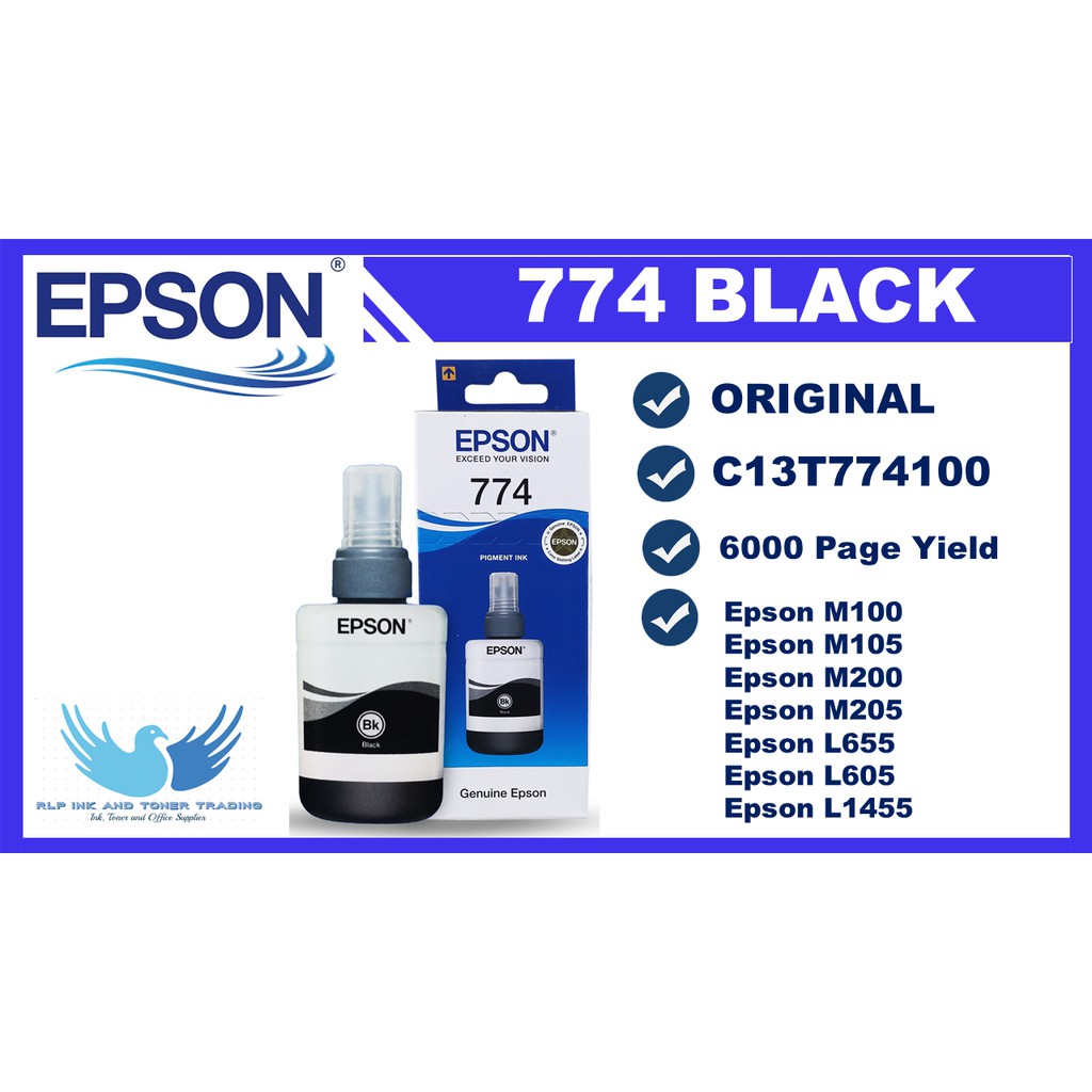 Epson T7741 Black Pigment Original Ink Bottle Shopee Philippines