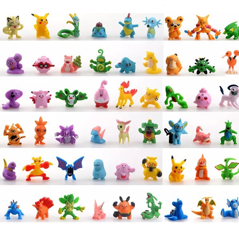 generic 1 complete set pokemon action figures multicolor 144pcs