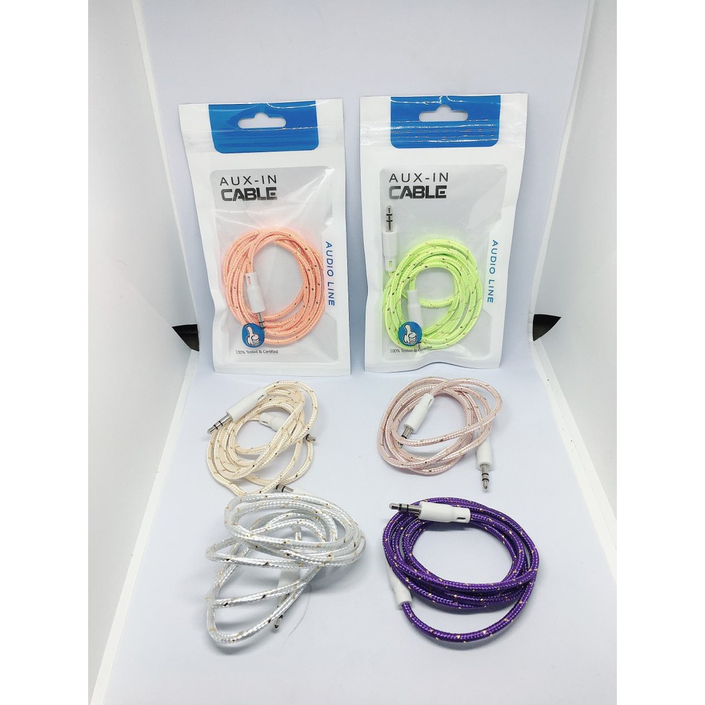 Aux Cable Active Speaker Cable 1x1 Transparent Audio Cable | Shopee ...