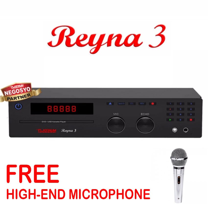 PLATINUM REYNA 3 DVD Karaoke Player Free HighEnd Mic vol.87 Shopee