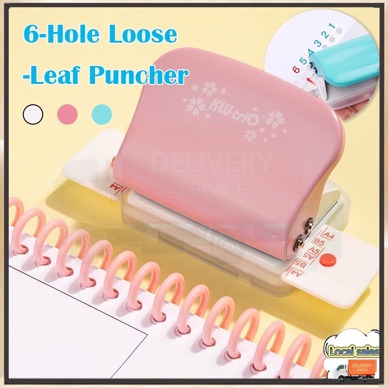 Puncher 6 Hole Puncher Handheld Metal Punchers Binder Hole Planner For