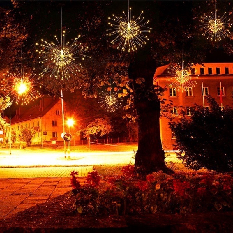 120Leds 8 Remote control light modes Powered Ground Plug Fireworks