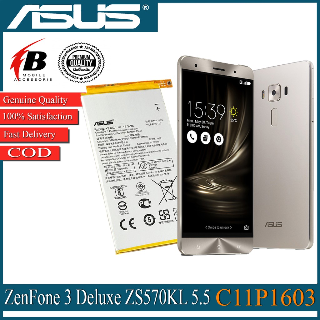 Battery For Asus Zenfone 3 Deluxe 5 5 Zb690kl Z01fd Zs550kl C11p1603 Oem Shopee Philippines