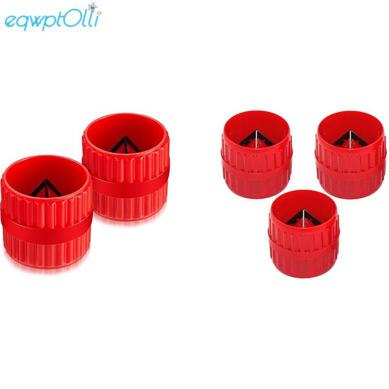 2PCS Red Inner-Outer Reamer and Tube Deburring Reamer Tubing Chamfer Tool for PVC PPR Copper Brass Aluminum s