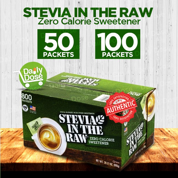Stevia in the Raw ( Zero Calorie Sweetener ) 50 or 100 packets in