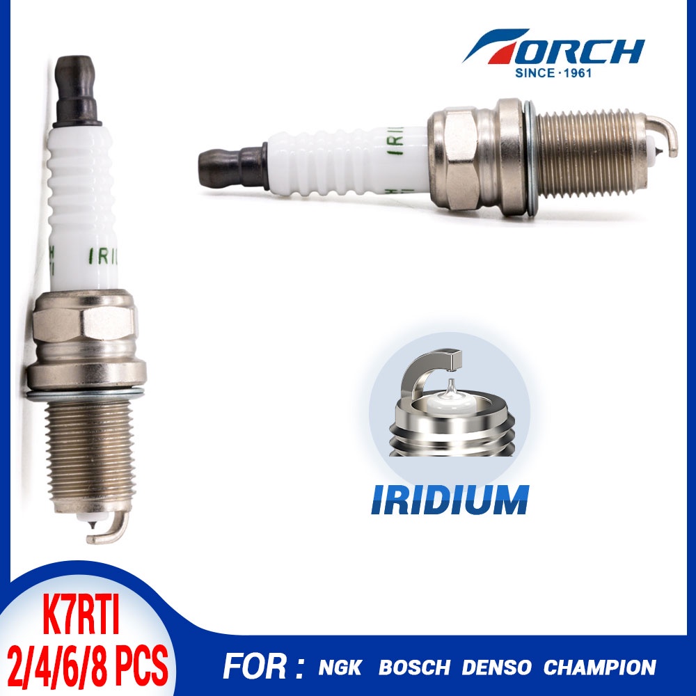 2/4/6/8pcs High Quality Iridium Spark Plug K7RTI For NGK BKR7EIX