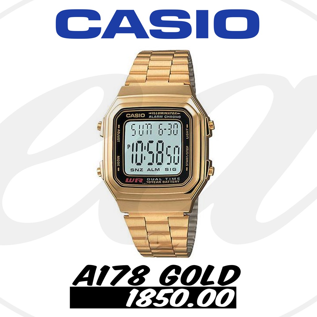 casio a178 gold