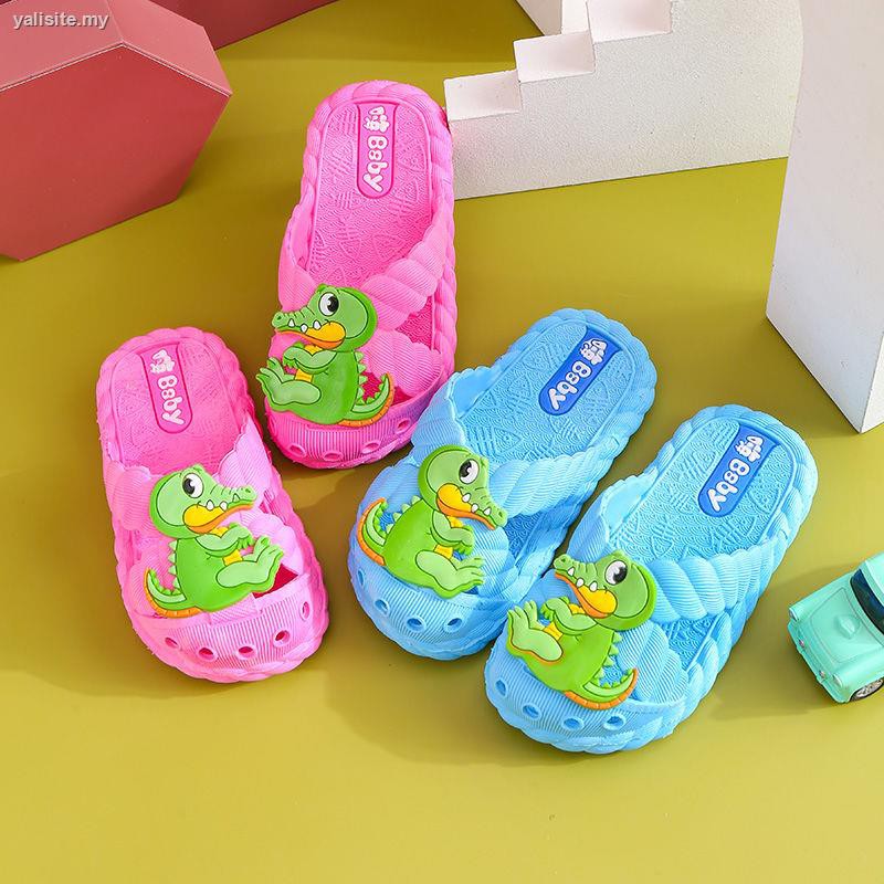 Children slippers smaller dinosaurs slippery wear-resisting baotou ...