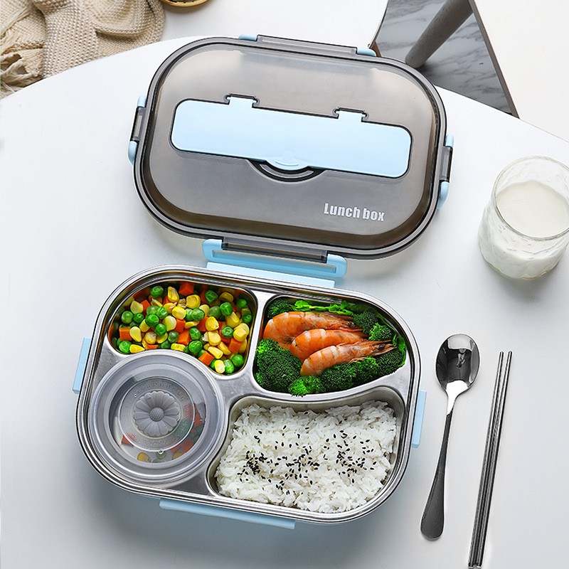 304 Stainless Steel Lunch Box With Soup Bowl LeakProof Bento Box