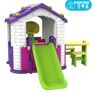 little tikes house with slide