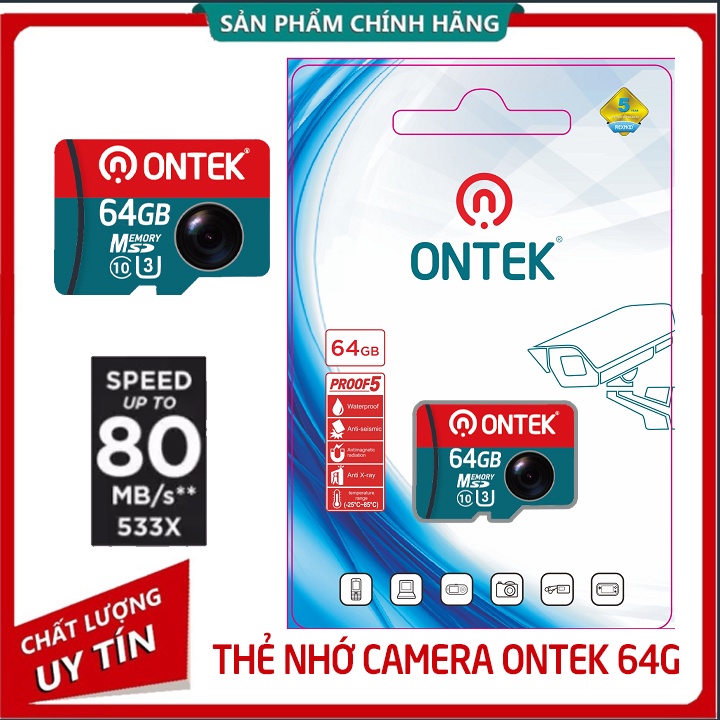 Micro SDHC ONTEK U3 64GB Memory Card For YOOSEE CAMERA Shopee Philippines