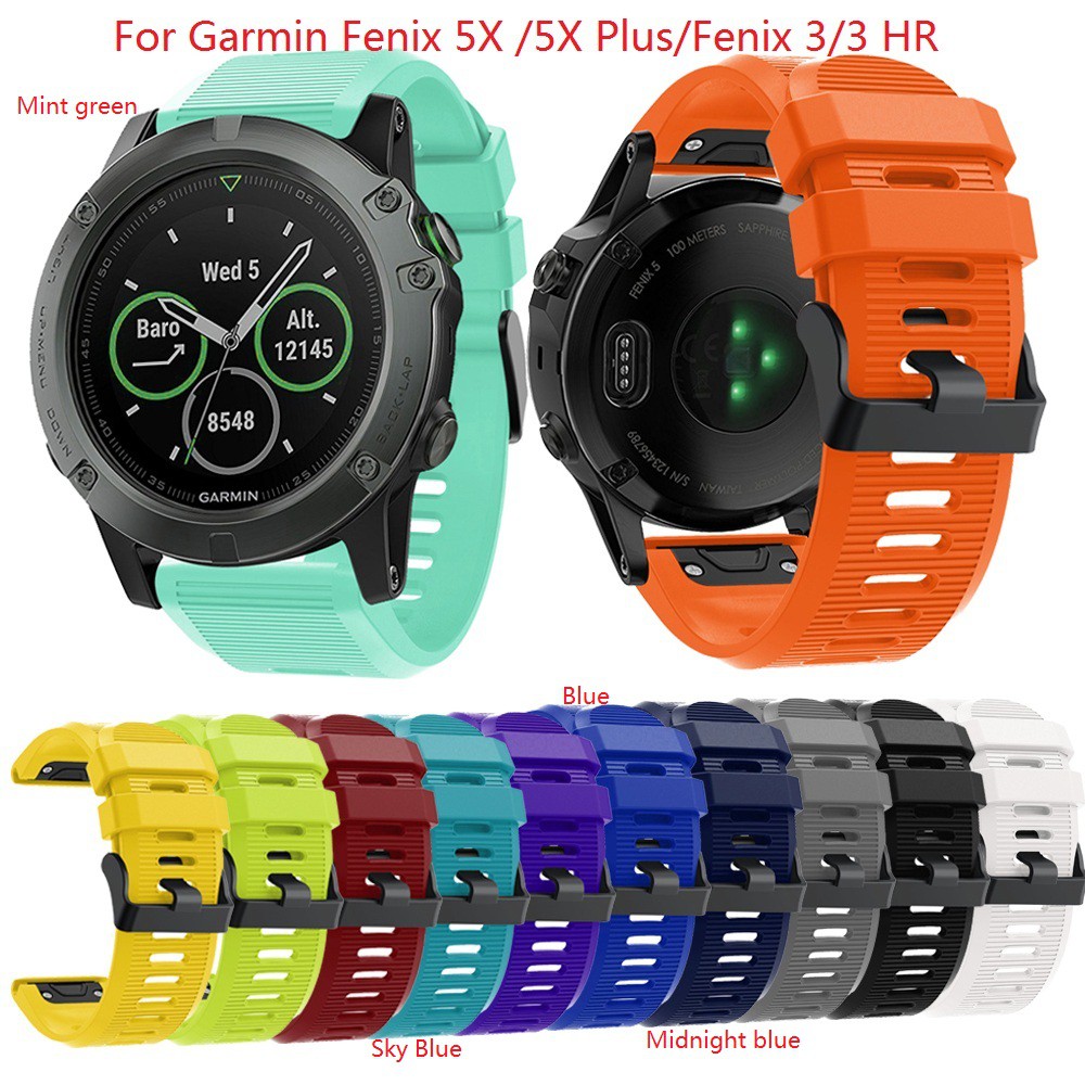 For Garmin Fenix 5X/ 5X Plus/ Fenix 3/ 3 HR Quick Fit Watch Band Strap ...