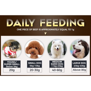 Pom Pet food Snacks beef dog Training Dental Beef Cubes Dog Treat Snack 100g #4