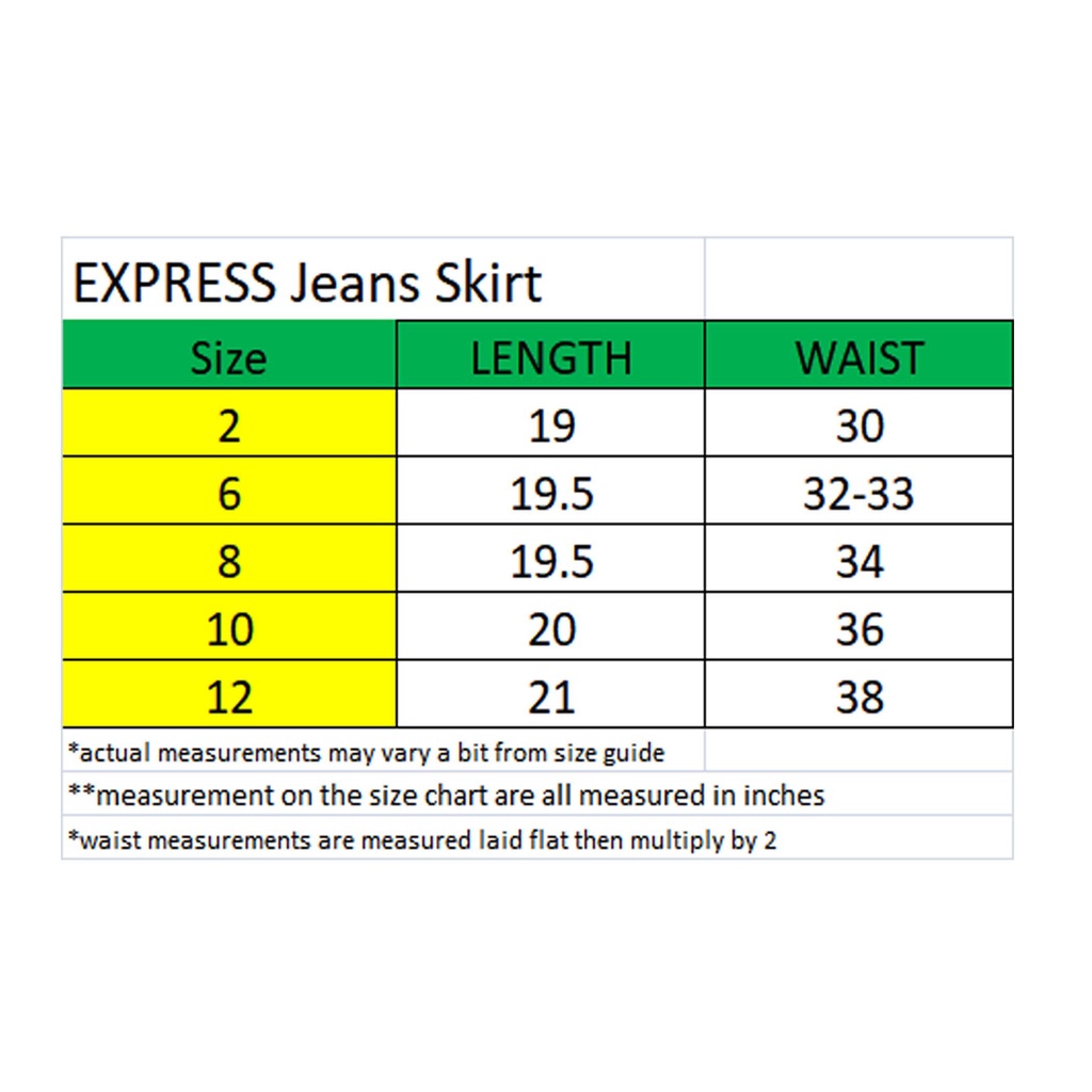 Spot Manila 3-5 Days Shipment）Express Denim Jeans Skirt Green Factory Branded Overruns Big Size G15 | Shopee Philippines