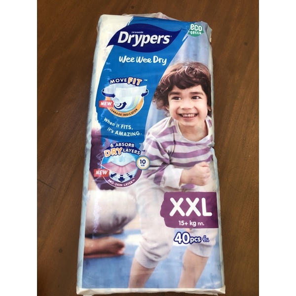 Drypers Wee Wee Dry XXL 40 pcs. tape Shopee Philippines