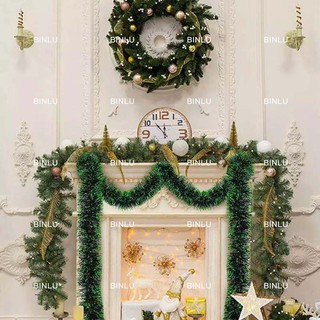 1.6m green/snow design christmas garland/decor/ribbon/prop,christmas tree/party DIY,PVC,BINLU #8