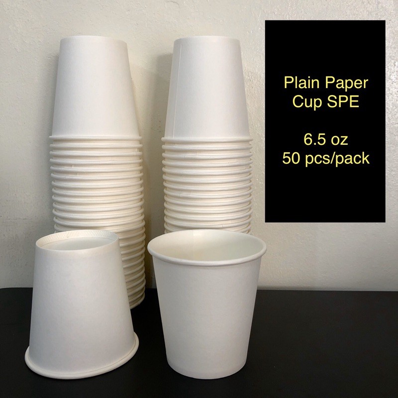 Plain Paper Cup 6.5oz SPE (50 pieces per pack) | Shopee Philippines