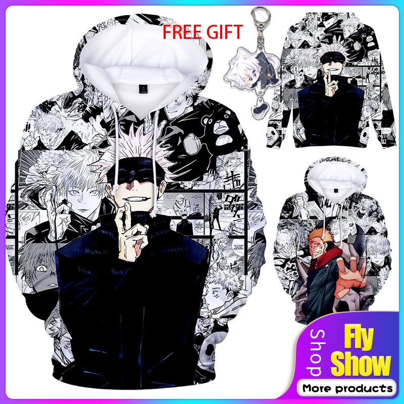 Jujutsu Kaisen Gojo Satoru 3d Print Anime Hoodies Men Women Fashion