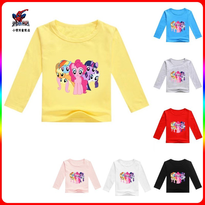 【Ready Stocks】My Little Pony Autumn New cartoon print tshirt kids girl loose long sleeve fashion kids shirt