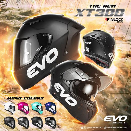 EVO XT300 Mono Full Face Dual Visor Helmet With Free Clear Lens