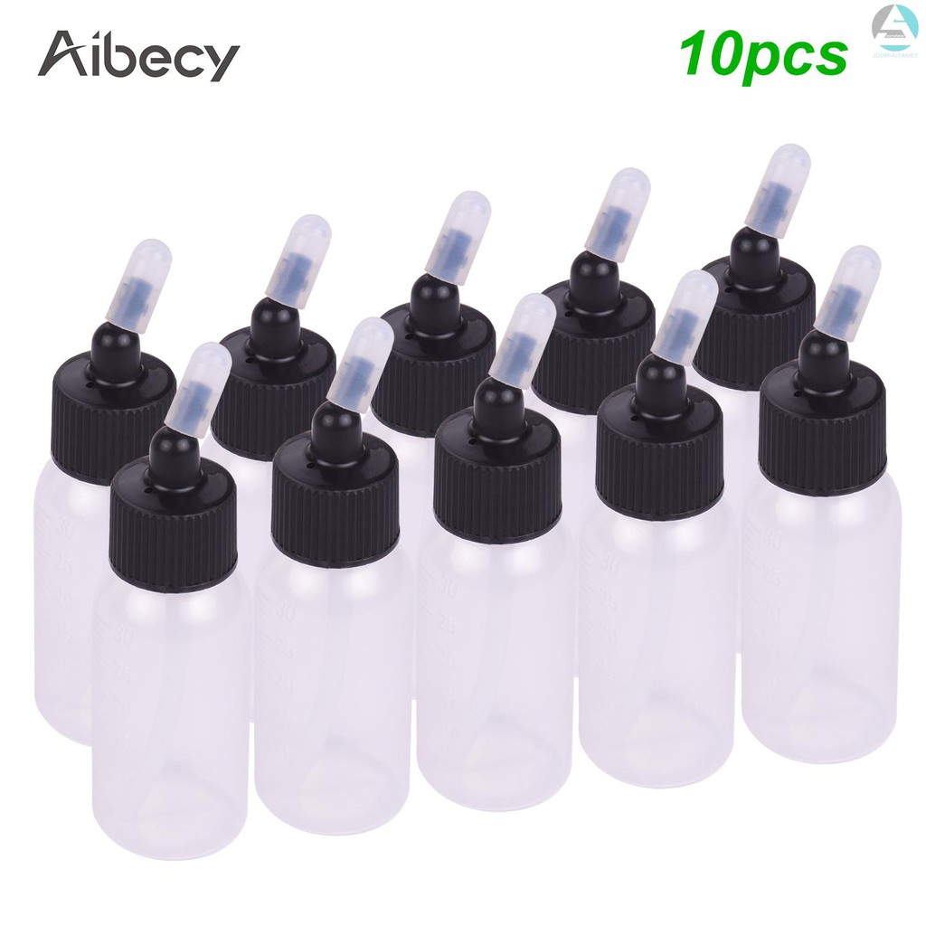 [ready stock]Aibecy 10pcs 1.2Ounce(35cc) Airbrush Paint Bottles and